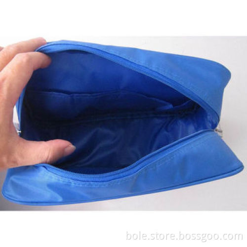 Polyester Cosmetic Bag with Metal Zipper and Double Puller Closure